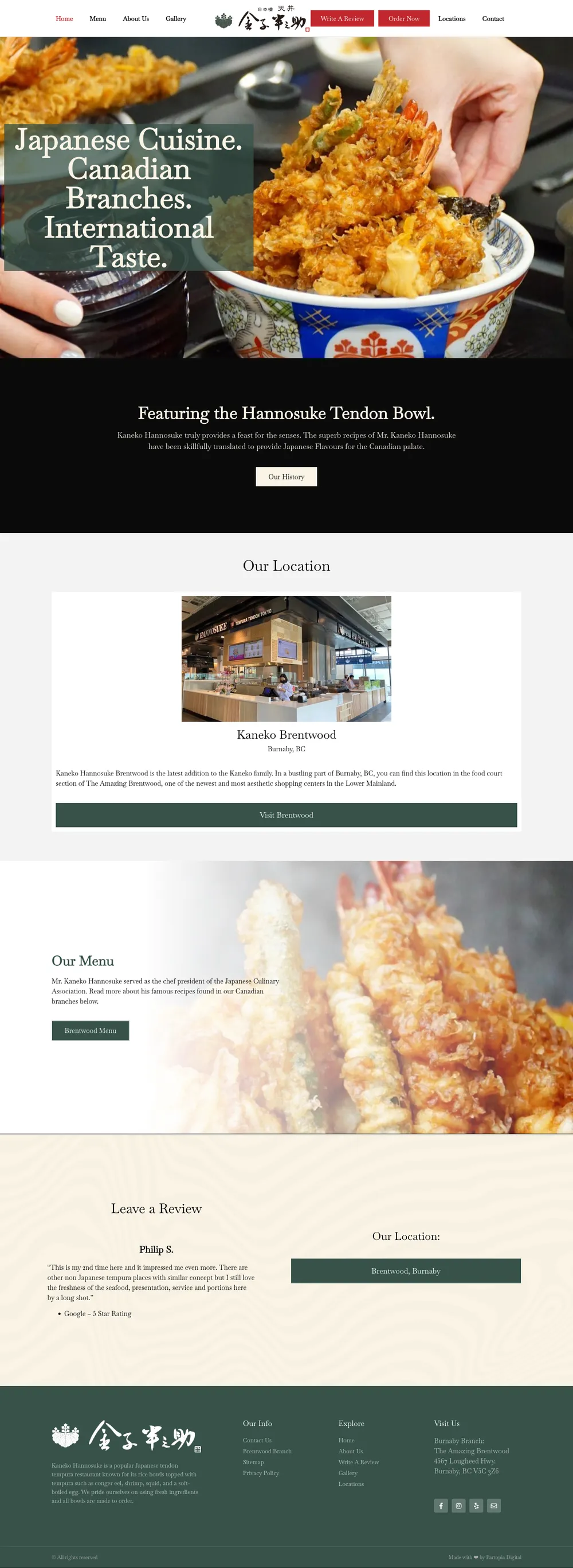Kaneko Hannosuke website, designed by Small World Marketing